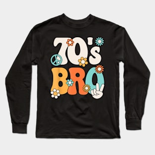 70S Bro Retro Groovy Senior Hippie Long Sleeve T-Shirt